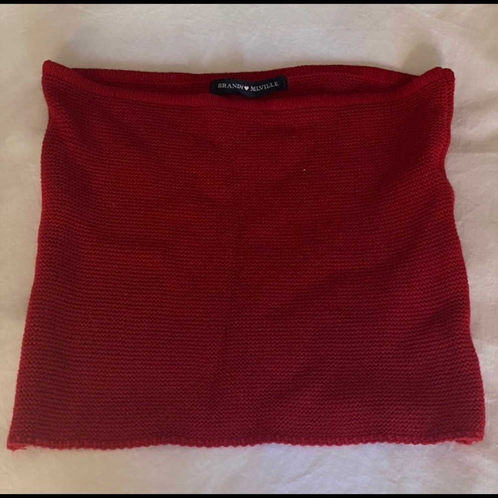 Rare Brandy Melville red knit tube top